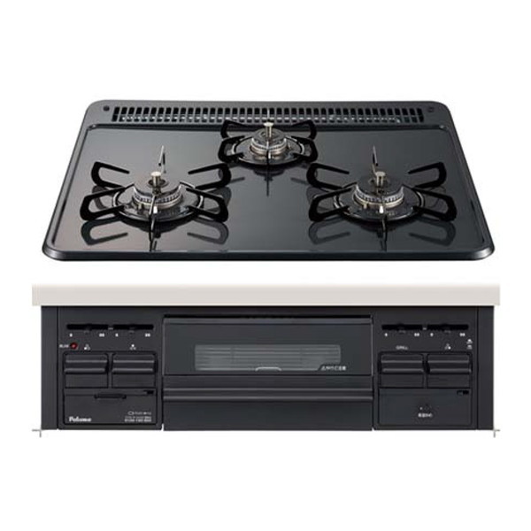 PD-N36-13A ニュートラルグレー [ビルトインガスコンロ(都市ガス3口水無し片面焼き60cm)]