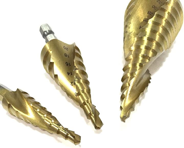 スパイラル ステップ ドリル チタン コーティング 21本 セット 六角軸 キノコ タケノコ 穴あけ DIY工具 カスタムパーツ(ソフト シルバー 5枚 花びら 花型 梅の花) スパイラル ステップ ドリル チタン コーティング 21本 セット 六角軸 キノコ タケノコ 穴あけ DIY工具 カスタムパーツ(ソフト シルバー 5枚 花びら 花型 梅の花)