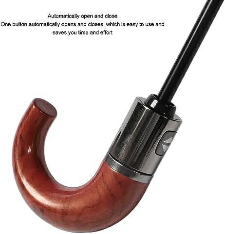 10本骨 折りたたみ傘 UVカット 自動開閉 自動開閉 防風傘 湾曲した木製 ハンドル付き メンズ レディース 10本骨 折りたたみ傘 UVカット 自動開閉 自動開閉 防風傘 湾曲した木製 ハンドル付き メンズ レディース