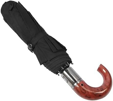 10本骨 折りたたみ傘 UVカット 自動開閉 自動開閉 防風傘 湾曲した木製 ハンドル付き メンズ レディース 10本骨 折りたたみ傘 UVカット 自動開閉 自動開閉 防風傘 湾曲した木製 ハンドル付き メンズ レディース