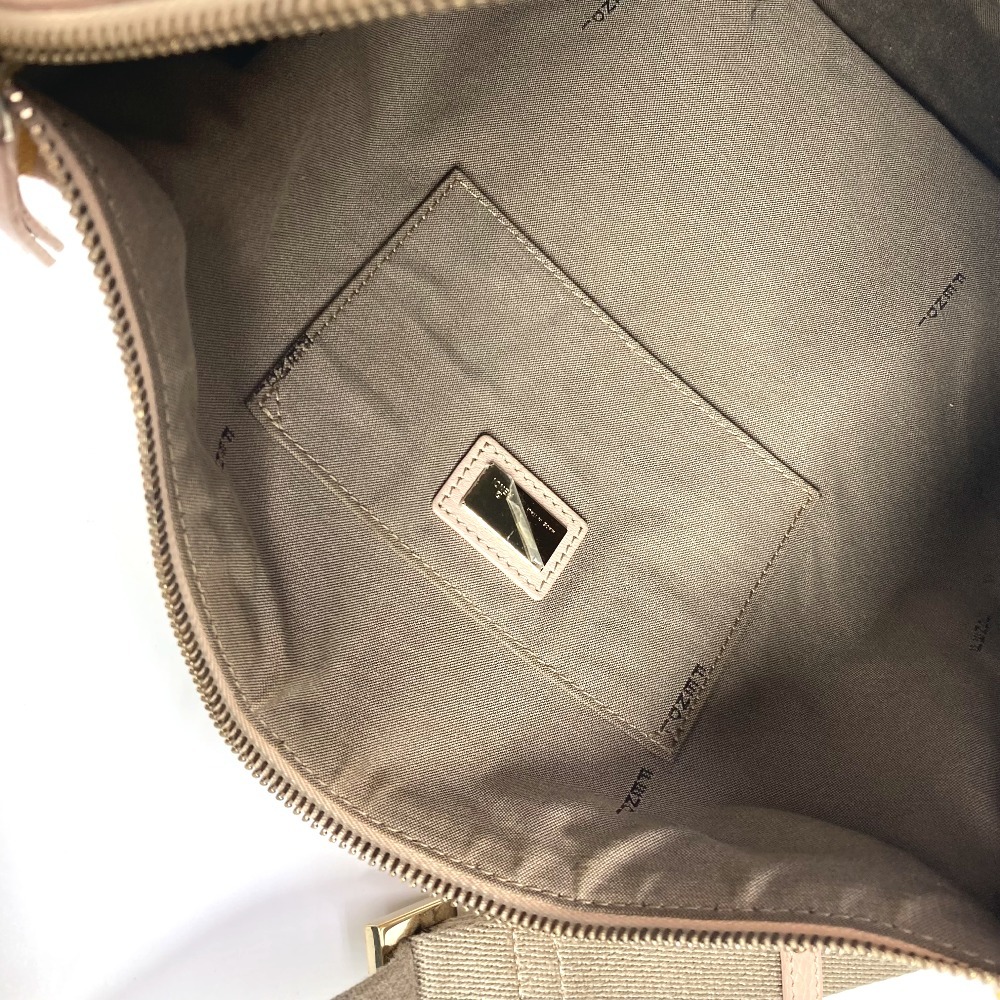 ショルダーバッグ ズッカ ロゴ カバン 斜め掛け チャーム付き レザー/キャンバス マルチカラー ショルダーバッグ ズッカ ロゴ カバン 斜め掛け チャーム付き レザー/キャンバス マルチカラー