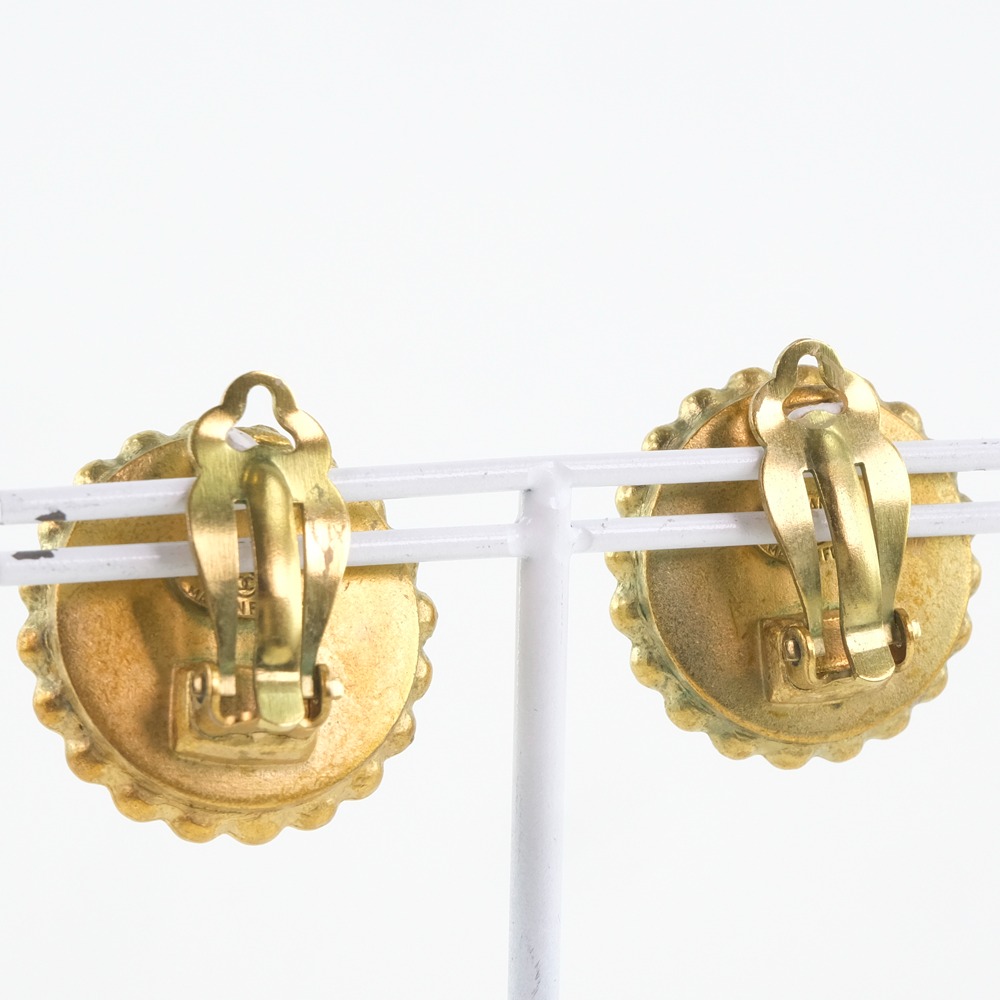 ココマーク ヴィンテージ イヤリング 金メッキ 黒 95P 約27g レディース 中古品 ココマーク ヴィンテージ イヤリング 金メッキ 黒 95P 約27g レディース 中古品