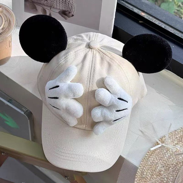 東京ディズニーランド　ミッキーマウス 耳付きキャップ 2色セット Amazon | TokyoDisneyResort ミッキーマウス キャップ お耳 ポンポン