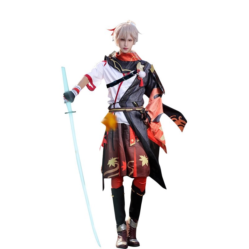 【即納】 元神cos服楓原万葉cos服稲妻フルセット武士コスプレ紳士服ゲームアニメ服 イベント用品