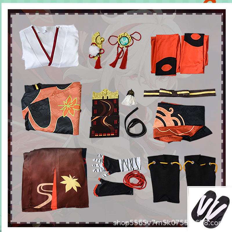 【即納】 元神cos服楓原万葉cos服稲妻フルセット武士コスプレ紳士服ゲームアニメ服 イベント用品