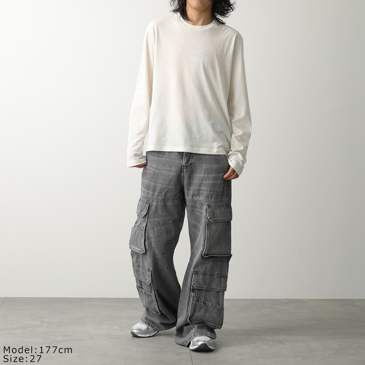 DIESEL ディーゼル ジーンズ D-SIRE-CARGO-D A13316 0DCBE レディース デニムパンツ カーゴパンツ ワイド ストレート コットン DIESEL ディーゼル ジーンズ D-SIRE-CARGO-D A13316 0DCBE レディース デニムパンツ カーゴパンツ ワイド ストレート コットン