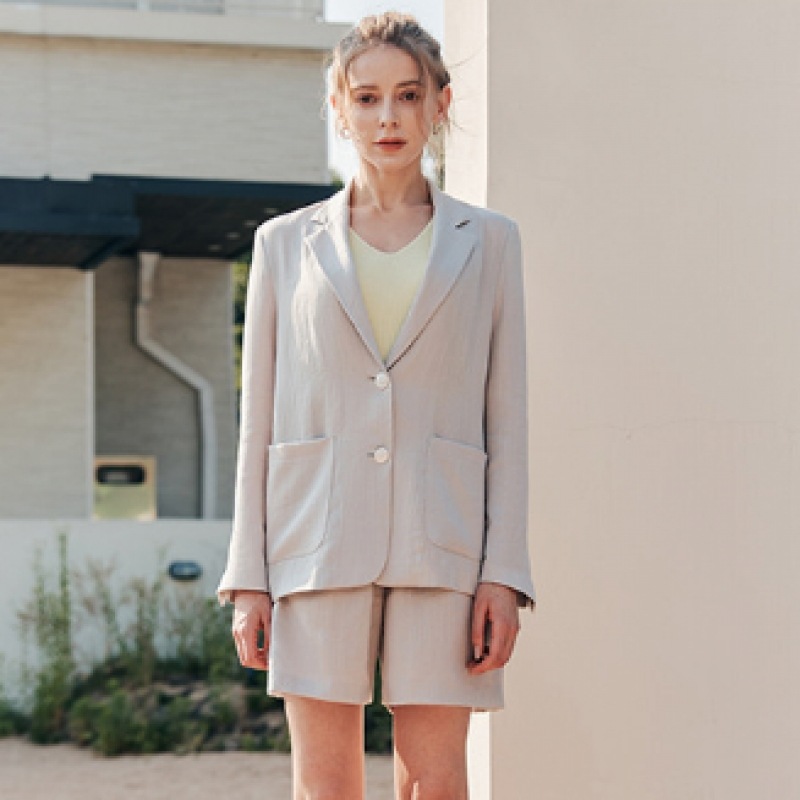 ゼロストリートアイスリネンバックカットジャケットグレー