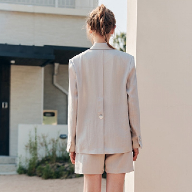 ゼロストリートアイスリネンバックカットジャケットグレー