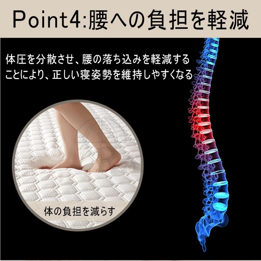 マットレス シングル 腰痛 折りたたみ 高反発 4cm 7cm 高反発マットレス 腰痛対策 体圧分散 安い 天然ラテックス リラックスマットレス 高通気 高弾性