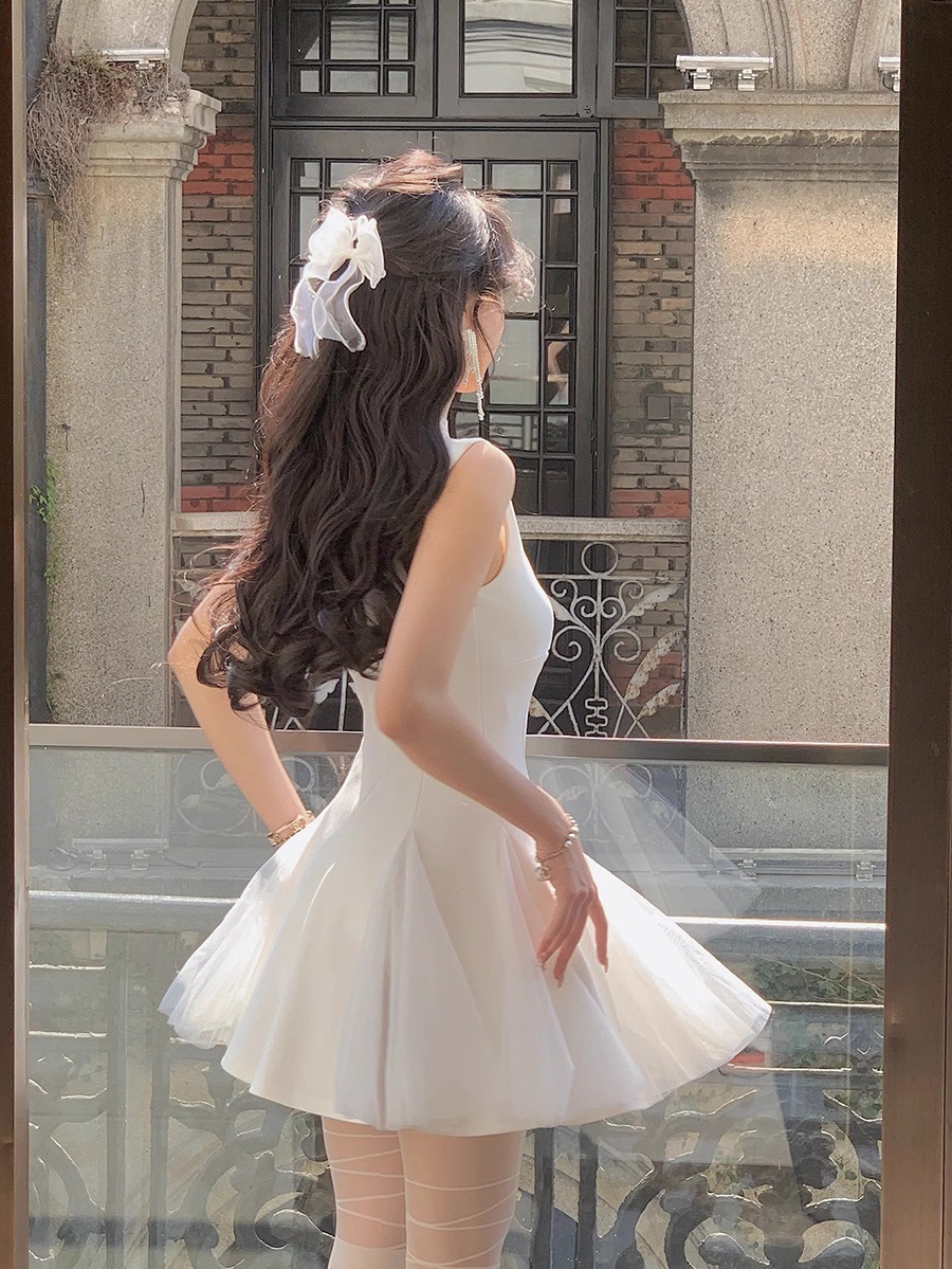 2025夏 ウェディングドレス 通勤可用 結婚式パーティードレス ロング丈/ショート丈 花嫁 キャミワンピース 二次会 ロングドレス レディース