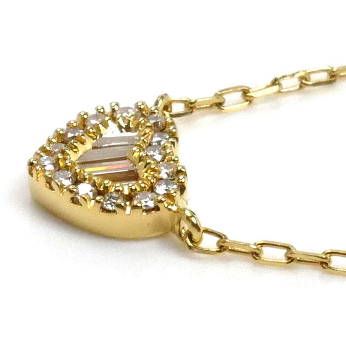 BELLESIORA ベルシオラ K18YG イエローゴールド ダイヤ ネックレス ダイヤモンド0.14ct 1.8g 36.5/40cm ハート レディース 中古 BELLESIORA ベルシオラ K18YG イエローゴールド ダイヤ ネックレス ダイヤモンド0.14ct 1.8g 36.5/40cm ハート レディース 中古