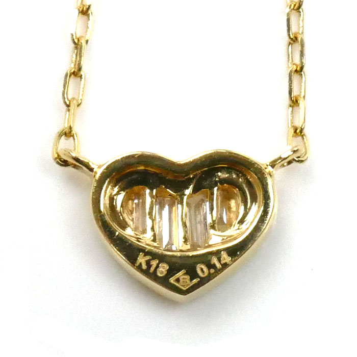 BELLESIORA ベルシオラ K18YG イエローゴールド ダイヤ ネックレス ダイヤモンド0.14ct 1.8g 36.5/40cm ハート レディース 中古 BELLESIORA ベルシオラ K18YG イエローゴールド ダイヤ ネックレス ダイヤモンド0.14ct 1.8g 36.5/40cm ハート レディース 中古