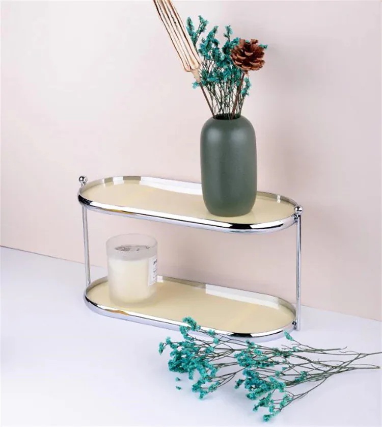 【送料無料】スタイル パンチレス 学生寮 三层棚 二层収納棚 異物収納棚 テーブル棚 洗面台 浴室収納 化粧品 スキンケア収納棚