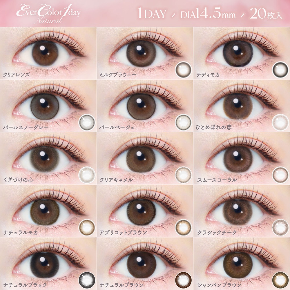 2箱セット エバーカラーワンデー ナチュラル／モイストレーベルUV 1箱20枚