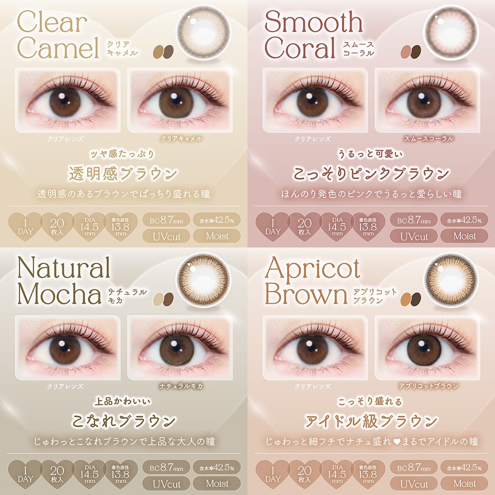 2箱セット エバーカラーワンデー ナチュラル／モイストレーベルUV 1箱20枚