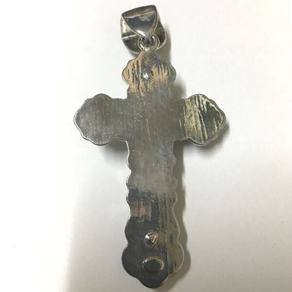 セール HIPHOPジュエリー メンズ ネックレス トップ　CROSS クロス 4 ジルコニア シルバー 925 プレーティング ストリート スタイル ヒップホップ アクセサリー ブリンブリン ジ