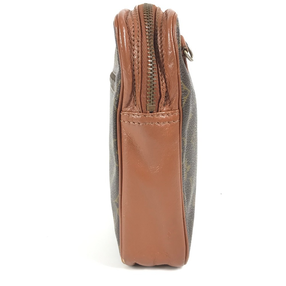 セカンドバッグ サックスポ モノグラム ヴィンテージ カバン ポーチ クラッチバッグ モノグラムキャンバス ブラウン