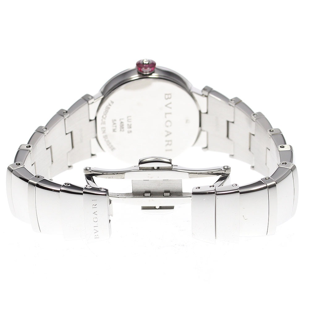 ブルガリ BVLGARI LU28S ルチェア 12Pダイヤ クォーツ レディース 美品 箱保証書付き_791366【中古】