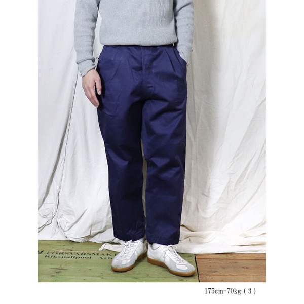イタリア軍放出 A.M.Iワークパンツ ネイビー 3（94cm） サバイバルゲーム トイガン[▲][TP] イタリア軍 放出 A.M.I ワークパンツ 94cm ネイビー 3 綿 コットン 伊