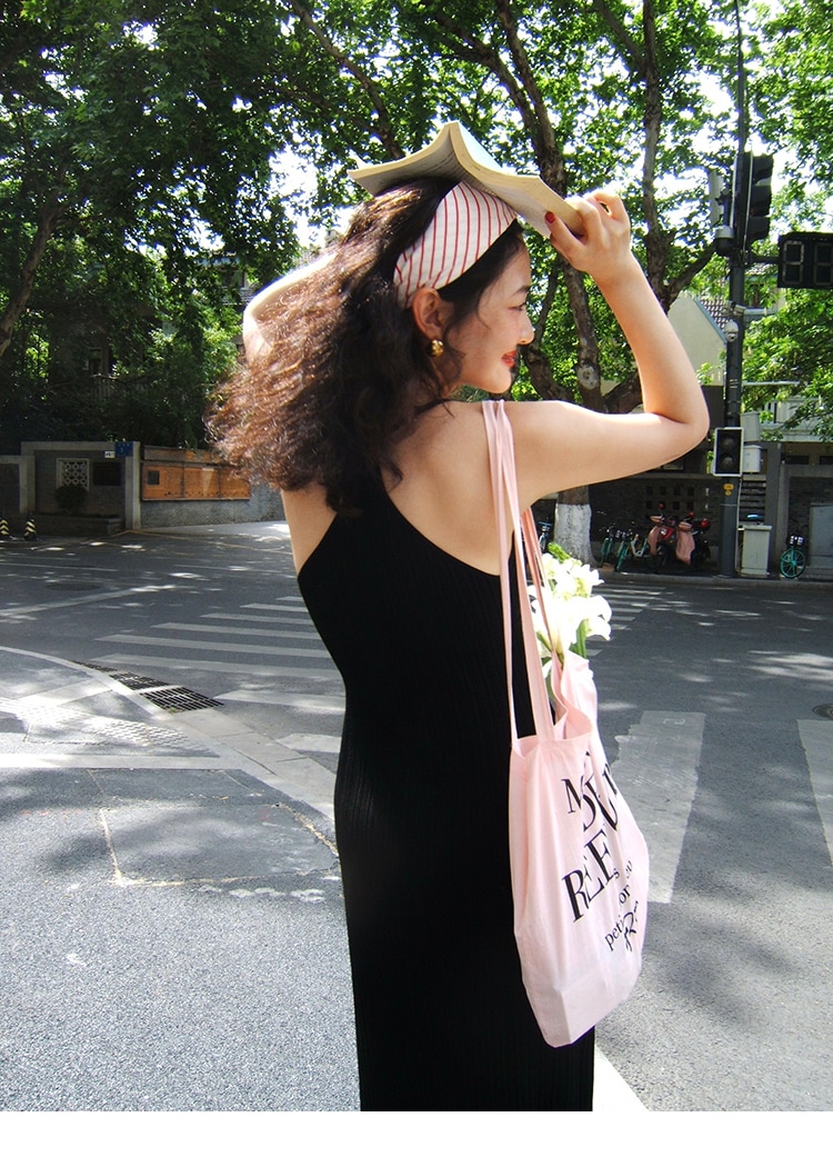 レディース ロング ウエスト Vネック サスペンダー ドレス 女性 夏 フレンチ レトロ ロングスカート スカート ブラック レッド ブラウン S M L かわいい 大人可愛い きれいめ シンプル