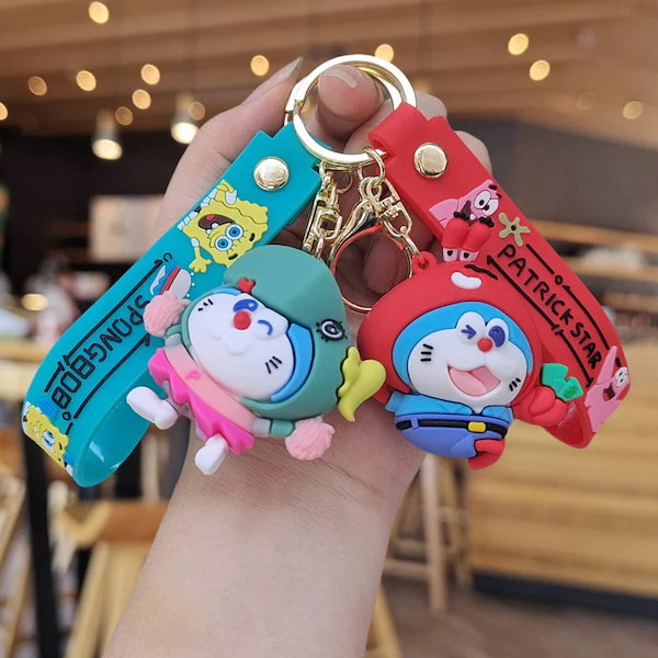 Qoo10] ドラえもん スポンジボブ キーホルダー