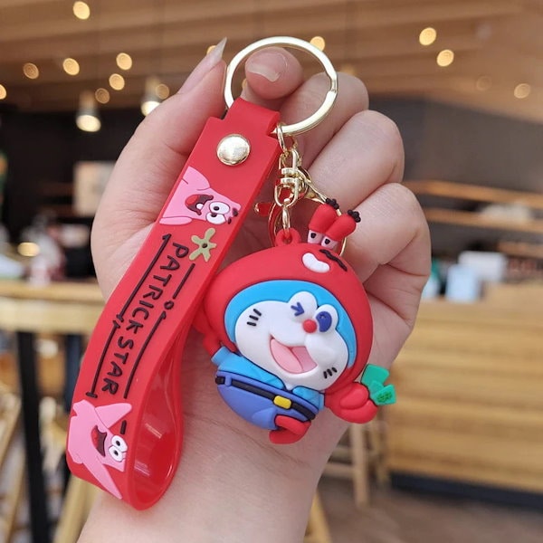 Qoo10] ドラえもん スポンジボブ キーホルダー