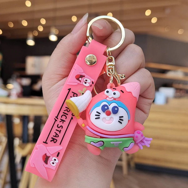 Qoo10] ドラえもん スポンジボブ キーホルダー