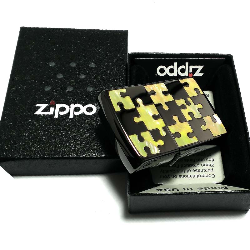 ZIPPO ライター シェルパズル ジッポ ブラックニッケル&イエローシェル 天然貝象嵌 シェルインレイ 両面加工 黒 可愛い おしゃれ メンズ ギフト プレゼント ZIPPO ライター シェルパズル ジッポ ブラックニッケル&イエローシェル 天然貝象嵌 シェルインレイ 両面加工 黒 可愛い おしゃれ メンズ ギフト プレゼント