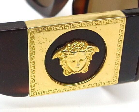 ｼﾞｬﾝﾆｳﾞｪﾙｻｰﾁ GIANNI VERSACE ｻﾝｸﾞﾗｽ べっ甲 ﾒﾃﾞｭｰｻ ﾌﾞﾗｳﾝ 【中古】(61904)