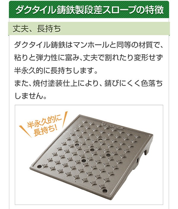 段差スロープ(端)/サイドコーナー SA-050-R メタリックグレー W250D335H45mm 8t車まで 鉄製 段差スロープ(端)/サイドコーナー SA-050-R メタリックグレー W250D335H45mm 8t車まで 鉄製