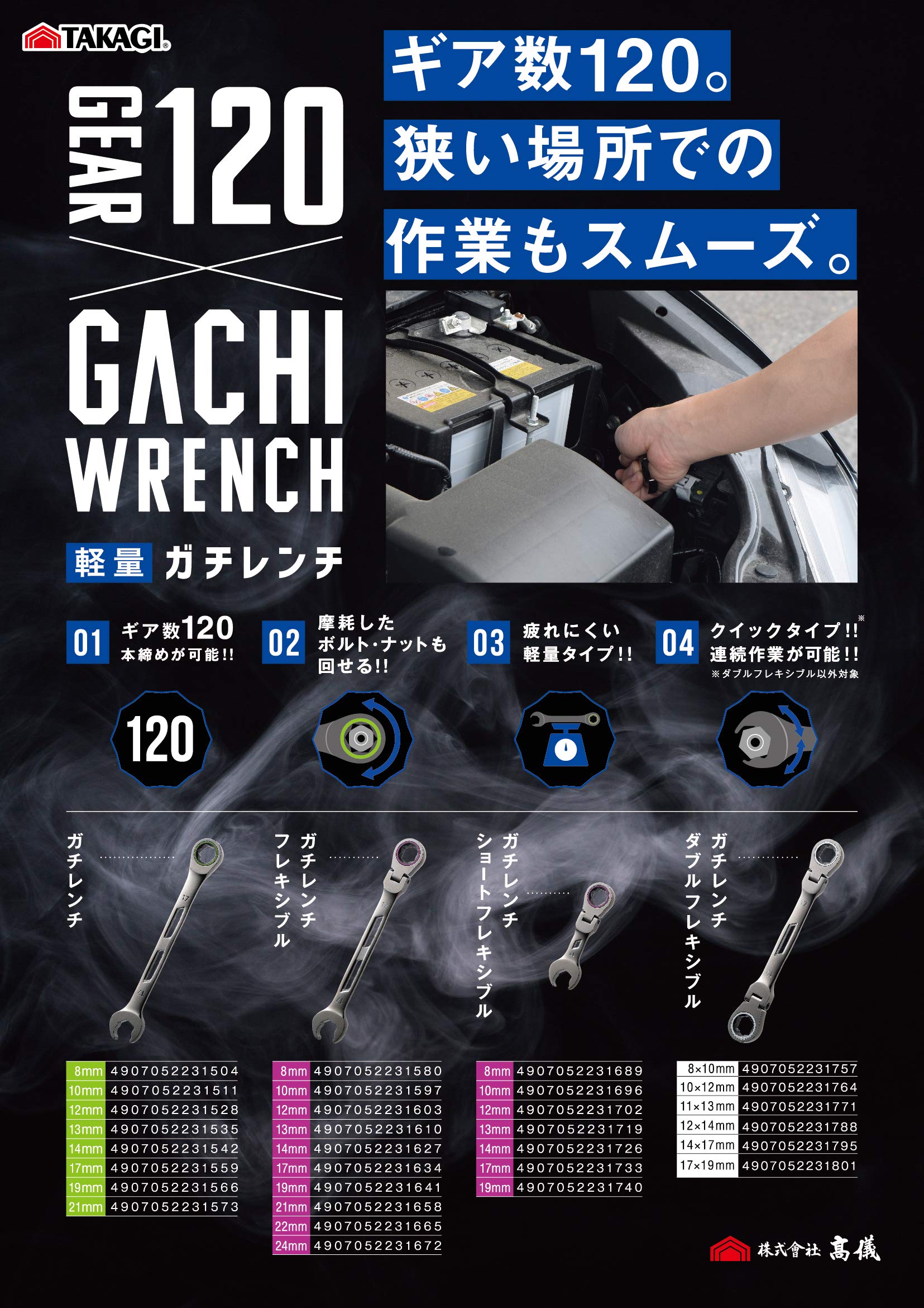 高儀(Takagi) ガチレンチフレキシブル 22mm 高儀(Takagi) ガチレンチフレキシブル 22mm