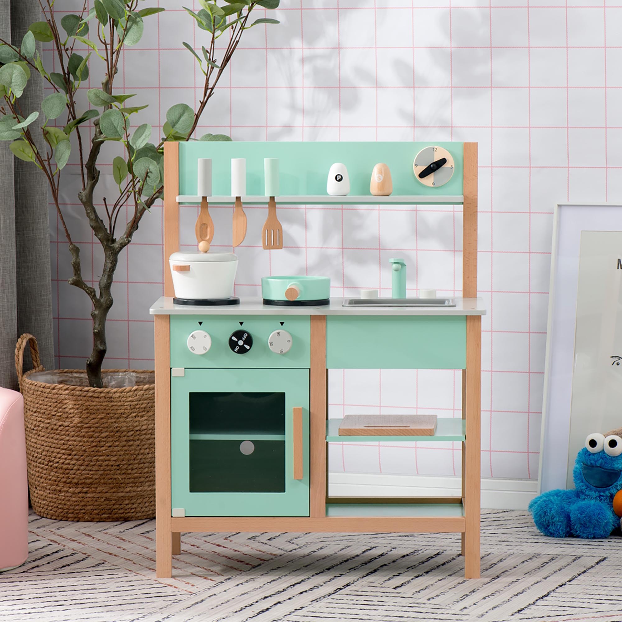 【国内即発送】204おままごとキッチン 木製 誕生日 台所 調理器具付 食材 知育玩具 コンロ212 【国内即発送】204おままごとキッチン 木製 誕生日 台所 調理器具付 食材 知育玩具 コンロ212