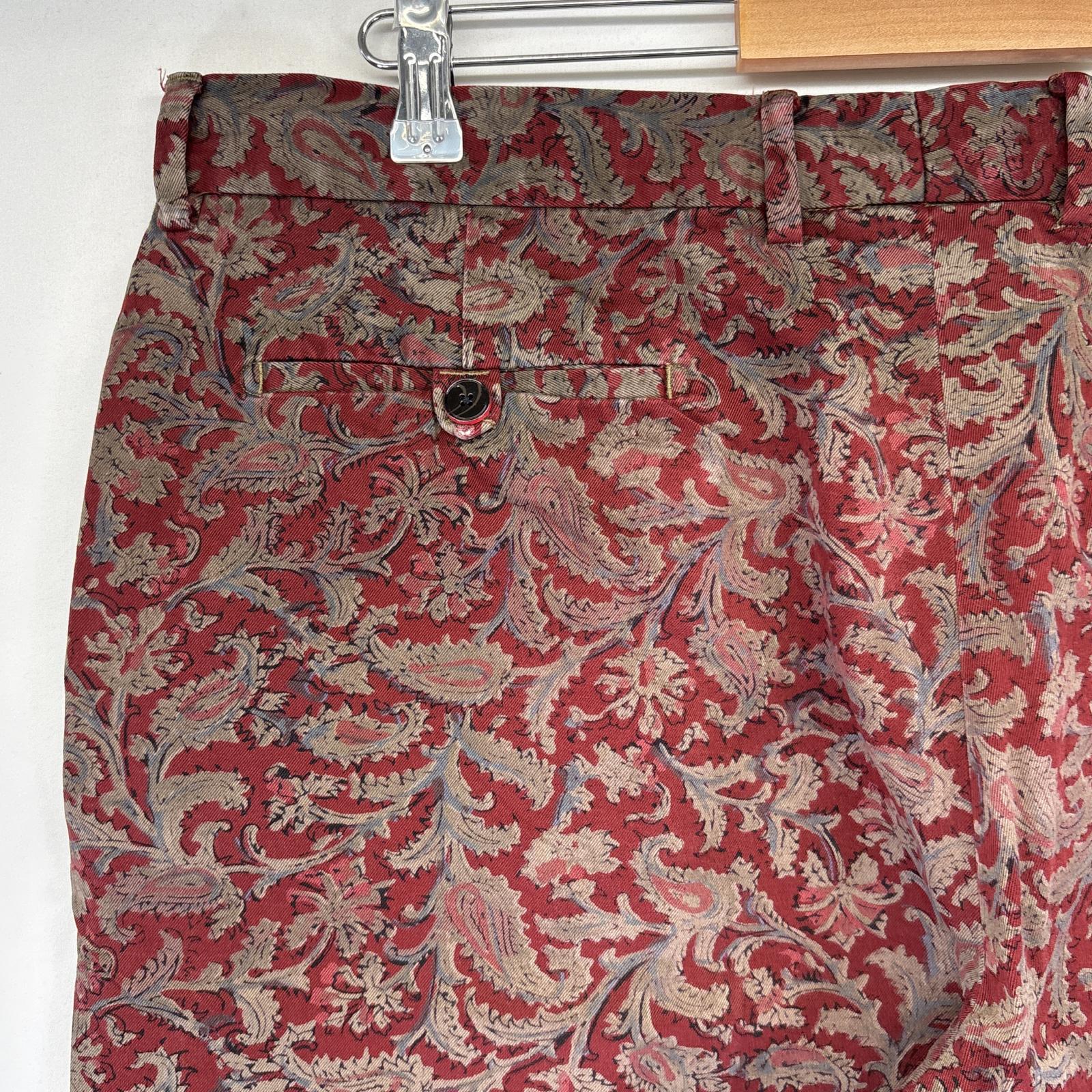 古着 90s/90年代 ポロバイラルフローレン Polo by Ralph Lauren ショートパンツ ペイズリー柄 チノパン 総柄 w38 レッド メンズ 古着 90s/90年代 ポロバイラルフローレン Polo by Ralph Lauren ショートパンツ ペイズリー柄 チノパン 総柄 w38 レッド メンズ