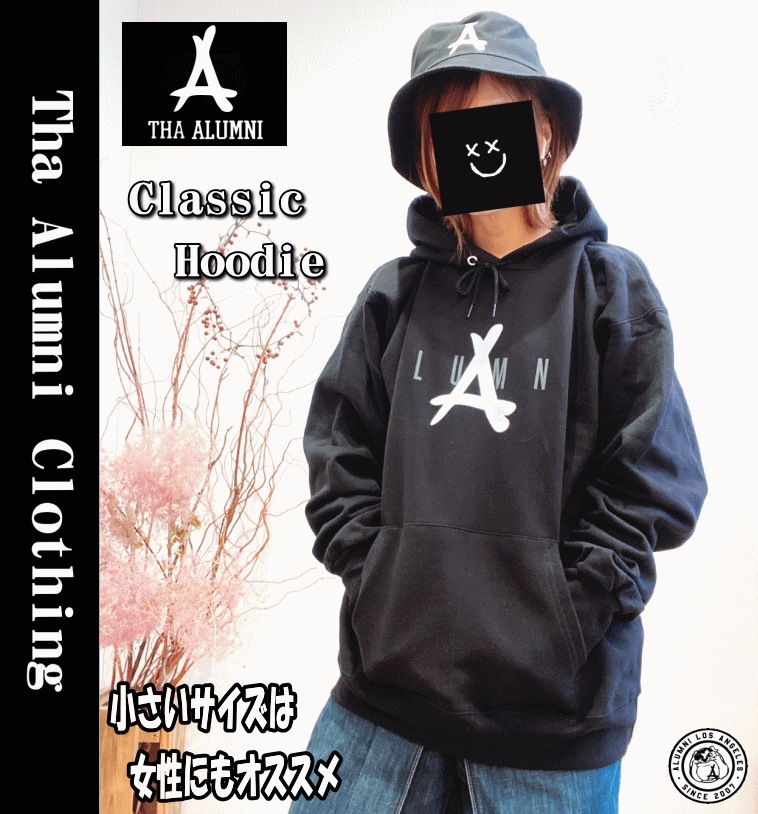 【在庫処分】 Classic Hoodie BLACK 女性にもオススメモデル 【在庫処分】 Classic Hoodie BLACK 女性にもオススメモデル