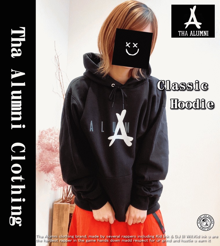【在庫処分】 Classic Hoodie BLACK 女性にもオススメモデル 【在庫処分】 Classic Hoodie BLACK 女性にもオススメモデル