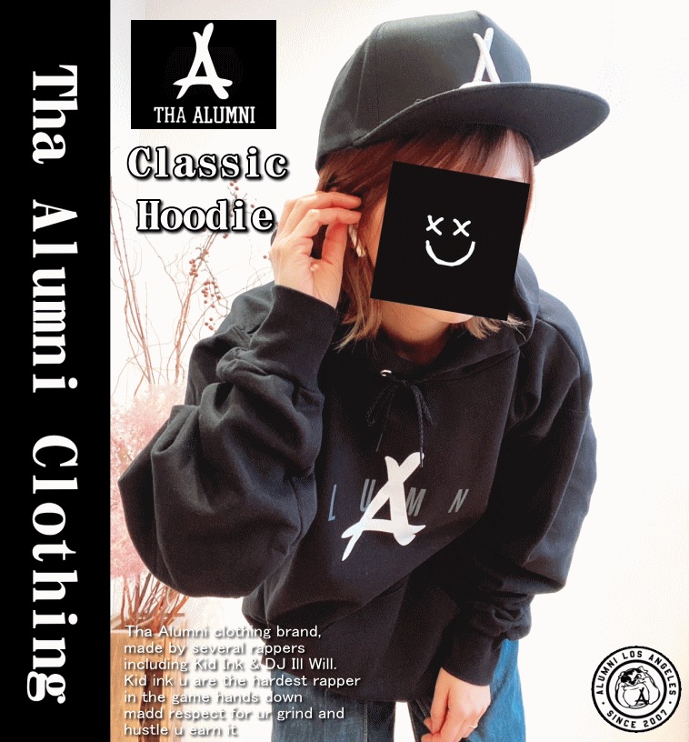 【在庫処分】 Classic Hoodie BLACK 女性にもオススメモデル 【在庫処分】 Classic Hoodie BLACK 女性にもオススメモデル
