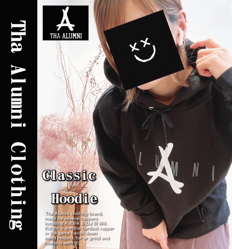 【在庫処分】 Classic Hoodie BLACK 女性にもオススメモデル 【在庫処分】 Classic Hoodie BLACK 女性にもオススメモデル