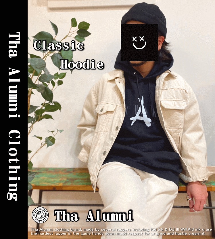 【在庫処分】 Classic Hoodie BLACK 女性にもオススメモデル 【在庫処分】 Classic Hoodie BLACK 女性にもオススメモデル