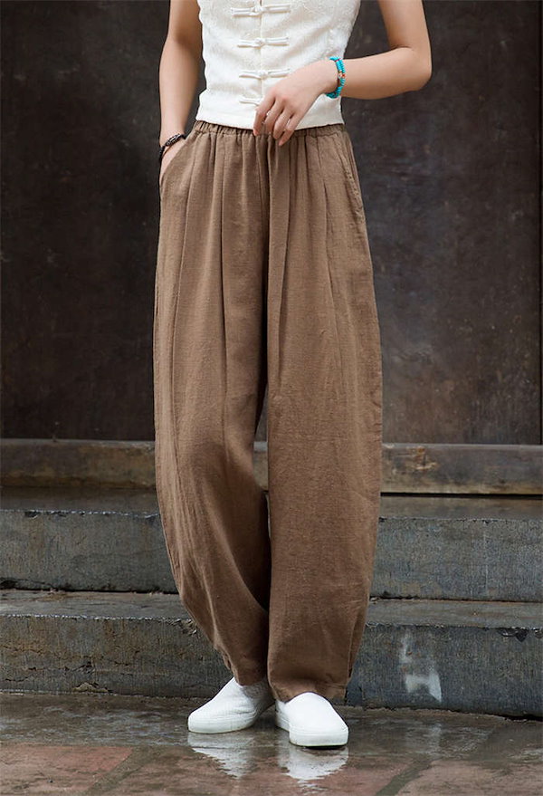 萌 モユル コットンリネン ラップ サルエル バルーン パンツ 萌 モユル コットンリネン ラップ サルエル バルーン パンツ 萌