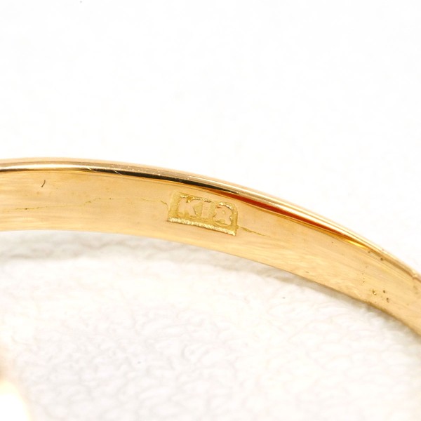 K18 18金 YG イエローゴールド リング 指輪 10号 サンゴ ジュエリー 中古 K18 18金 YG イエローゴールド リング 指輪 10号 サンゴ ジュエリー 中古