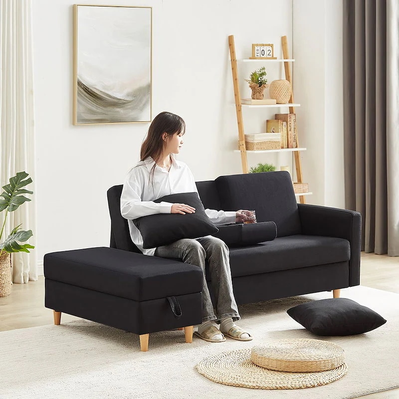 【国内即日発送】ソファ ソファーベッド カウチソファ 3人掛け オットマン付き 多機能ソファ 左右側とも取り付けるアームレスト たくさん収納 レイアウト自由 クッション2個 【国内即日発送】ソファ ソファーベッド カウチソファ 3人掛け オットマン付き 多機能ソファ 左右側とも取り付けるアームレスト たくさん収納 レイアウト自由 クッション2個