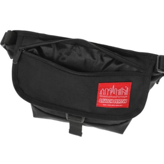 正規品 ナイロン メッセンジャー バッグ フラップ ジッパー ポケット ローレン マーティン ブラック 1603-FZP-LAUREN 正規品 ナイロン メッセンジャー バッグ フラップ ジッパー ポケット ローレン マーティン ブラック 1603-FZP-LAUREN