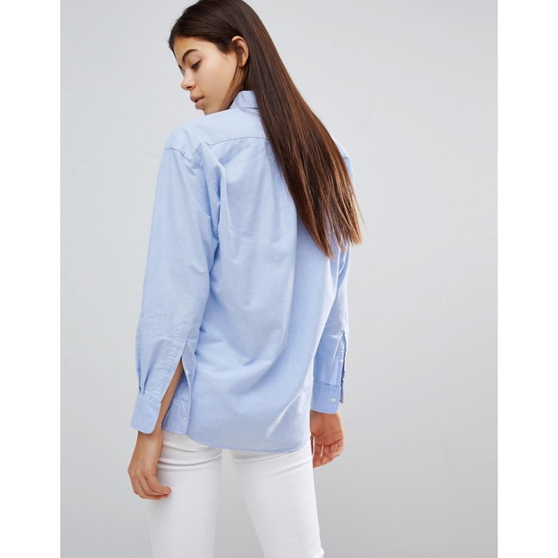 ラルフ ローレン レディース トップス ブラウス・シャツ【Polo Ralph Lauren Boyfriend Shirt Logo Crest】Blue ラルフ ローレン レディース トップス ブラウス・シャツ【Polo Ralph Lauren Boyfriend Shirt Logo Crest】Blue