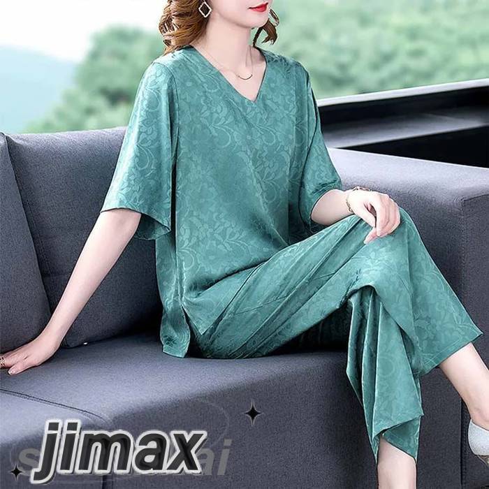 ルームウェア 五分袖tシャツ 7分丈パンツ セットアップ レディース カジュアル 夏 部屋着 接触冷感 ひんやり 薄手 Vネック ブラウス プルオーバー 春 夏 秋 ゆったり 敬老の日 散歩 上品 3 ルームウェア 五分袖tシャツ 7分丈パンツ セットアップ レディース カジュアル 夏 部屋着 接触冷感 ひんやり 薄手 Vネック ブラウス プルオーバー 春 夏 秋 ゆったり 敬老の日 散歩 上品 3