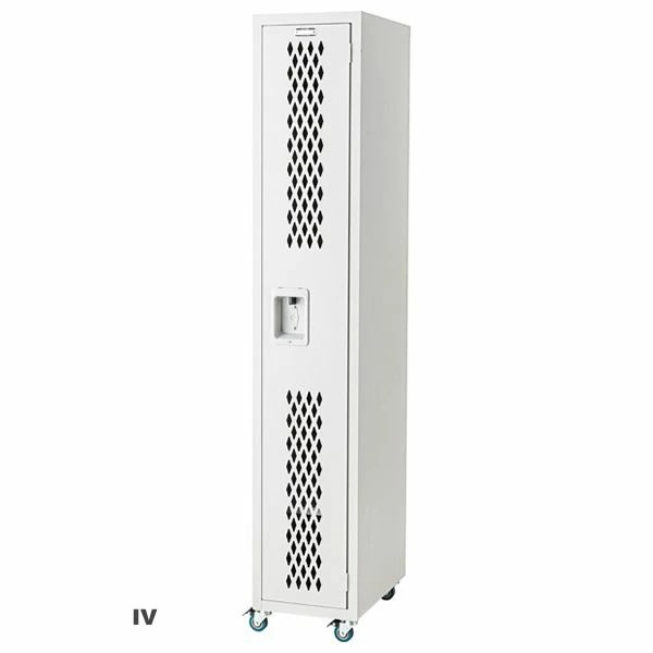 ロッカー 扉付きキャビネット ロッカーストレージ キャスター付き 1人用 TPN-42 GY/I