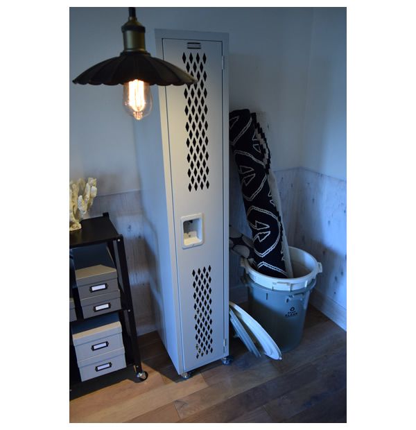 ロッカー 扉付きキャビネット ロッカーストレージ キャスター付き 1人用 TPN-42 GY/I