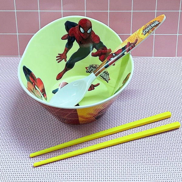 Qoo10] スパイダーマン食器セット落下防止家庭用食
