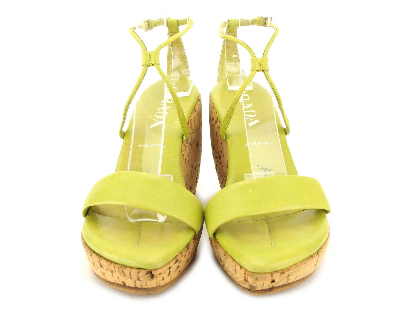 サンダル ウェッジソール 34ハーフ アンクルストラップ グリーン ベージュ ゴールド レディース 中古 サンダル ウェッジソール 34ハーフ アンクルストラップ グリーン ベージュ ゴールド レディース 中古