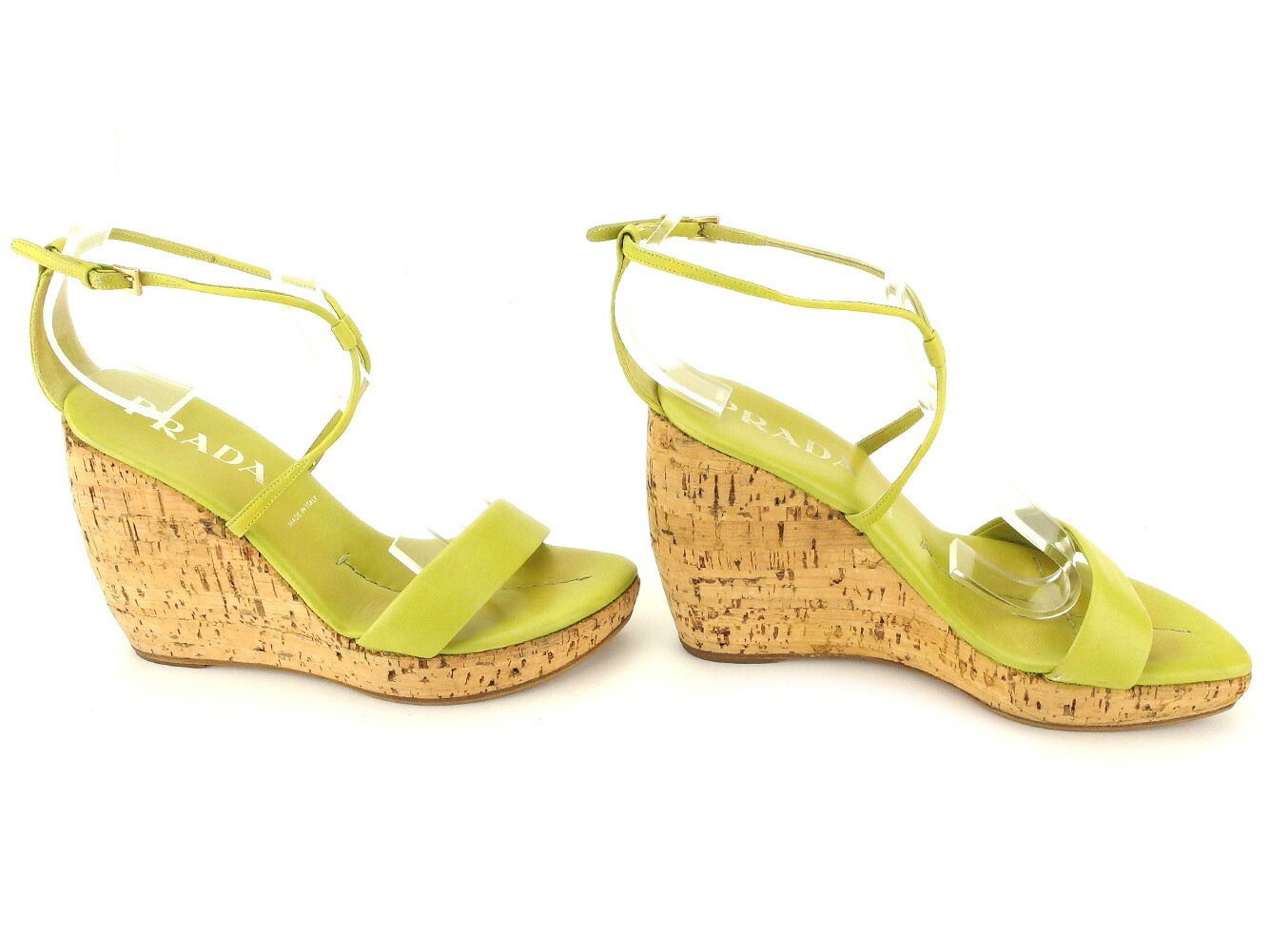 サンダル ウェッジソール 34ハーフ アンクルストラップ グリーン ベージュ ゴールド レディース 中古 サンダル ウェッジソール 34ハーフ アンクルストラップ グリーン ベージュ ゴールド レディース 中古