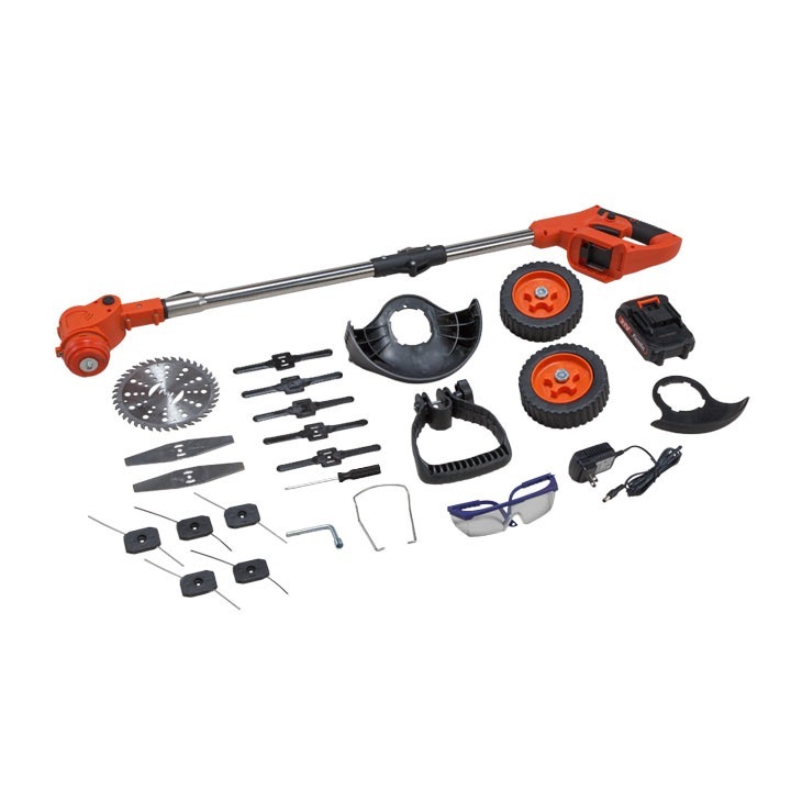 草刈り機 充電式 電動 充電式コードレス4WAY草刈り機 芝生 小枝 草木 雑草 壁際 軽量 ブレード 替え刃 ステンレス チップソー ナイロン刃 ナイロンコードカッター